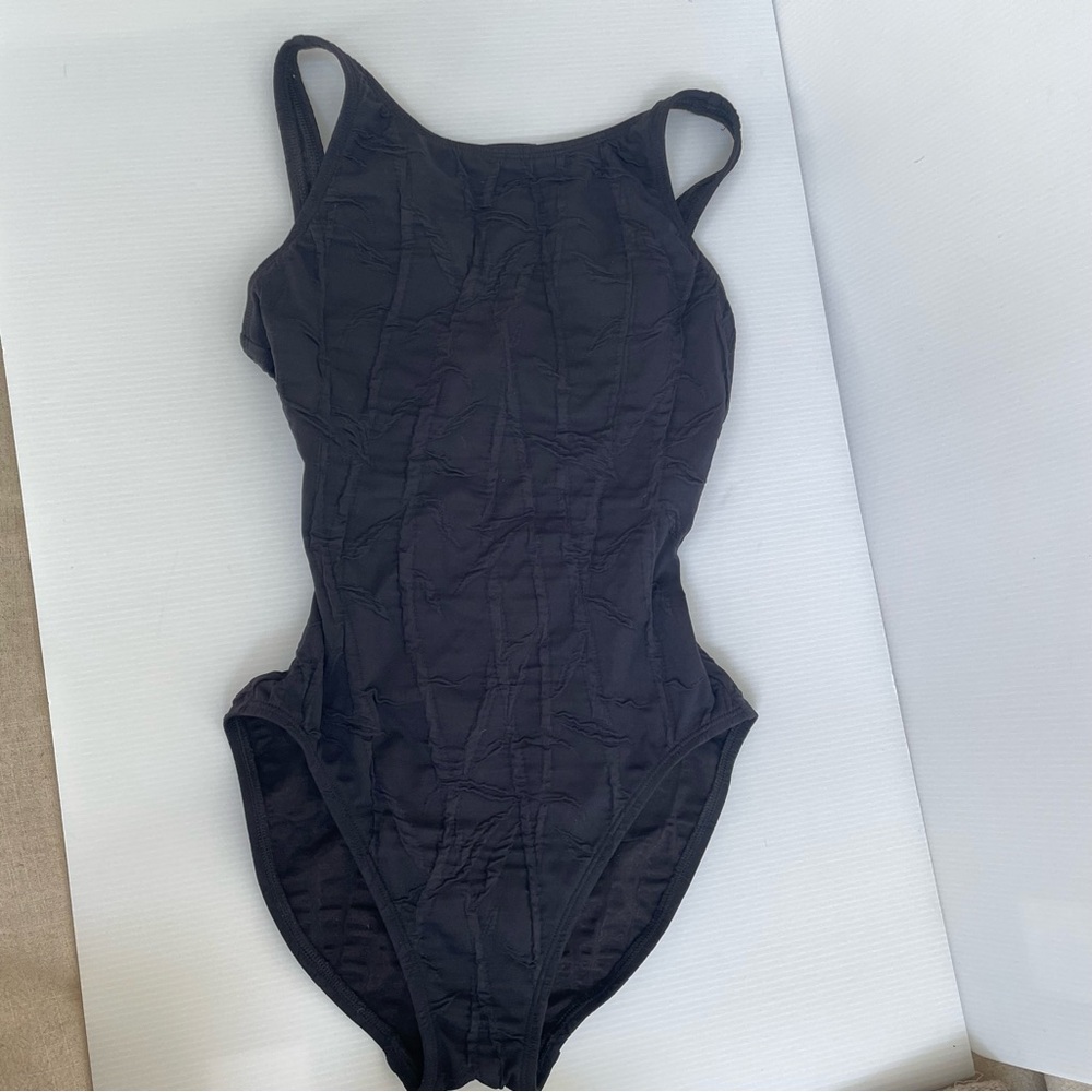 ANNE COLE Women’s One Piece Size 8 Black Textured 75540H3 Lined Cups